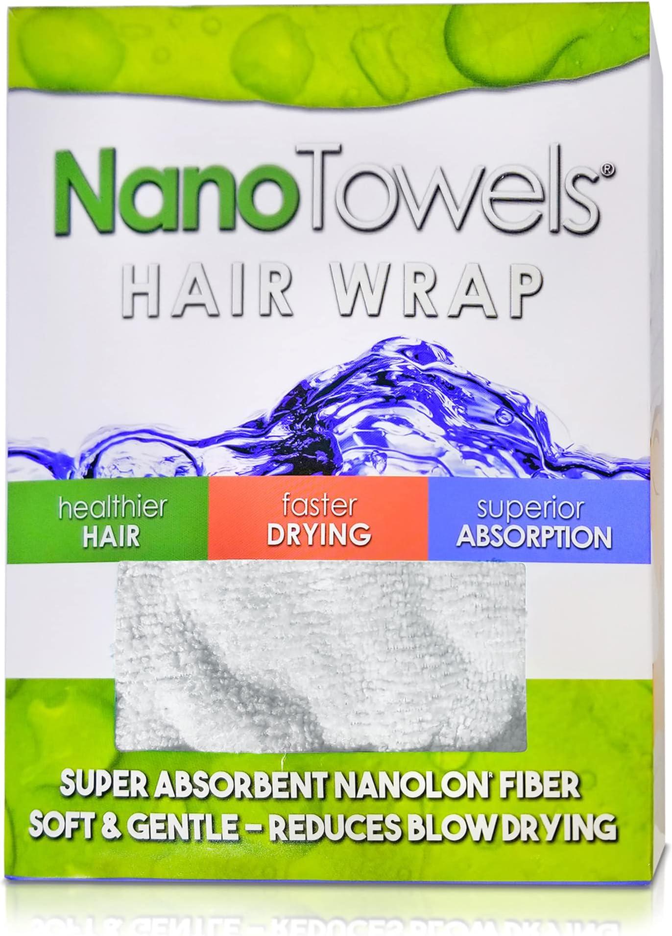 Hair Drying Wrap Twisty Towel | Designed for Drying Fine, Delicate, Thinning, Curly and Frizzy Hair | Replaces Hair Dryers, Cotton Bath Towels. One Size Fits All