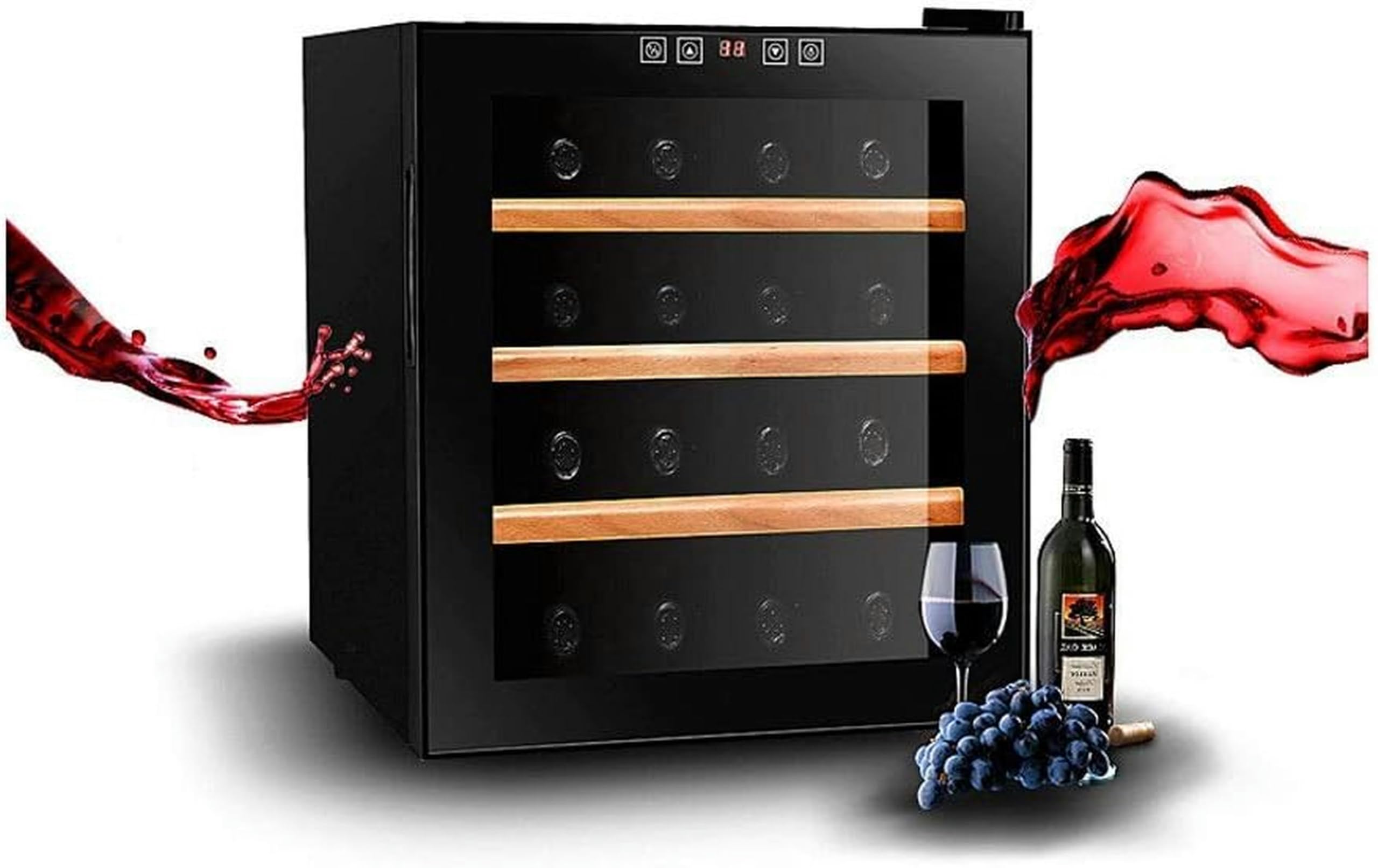 Refrigerador de Bodega de Vino Independiente Multifuncional, iluminación LED de Almacenamiento de Temperatura Constante, Enfriador/Enfriador de Vino | Encimera