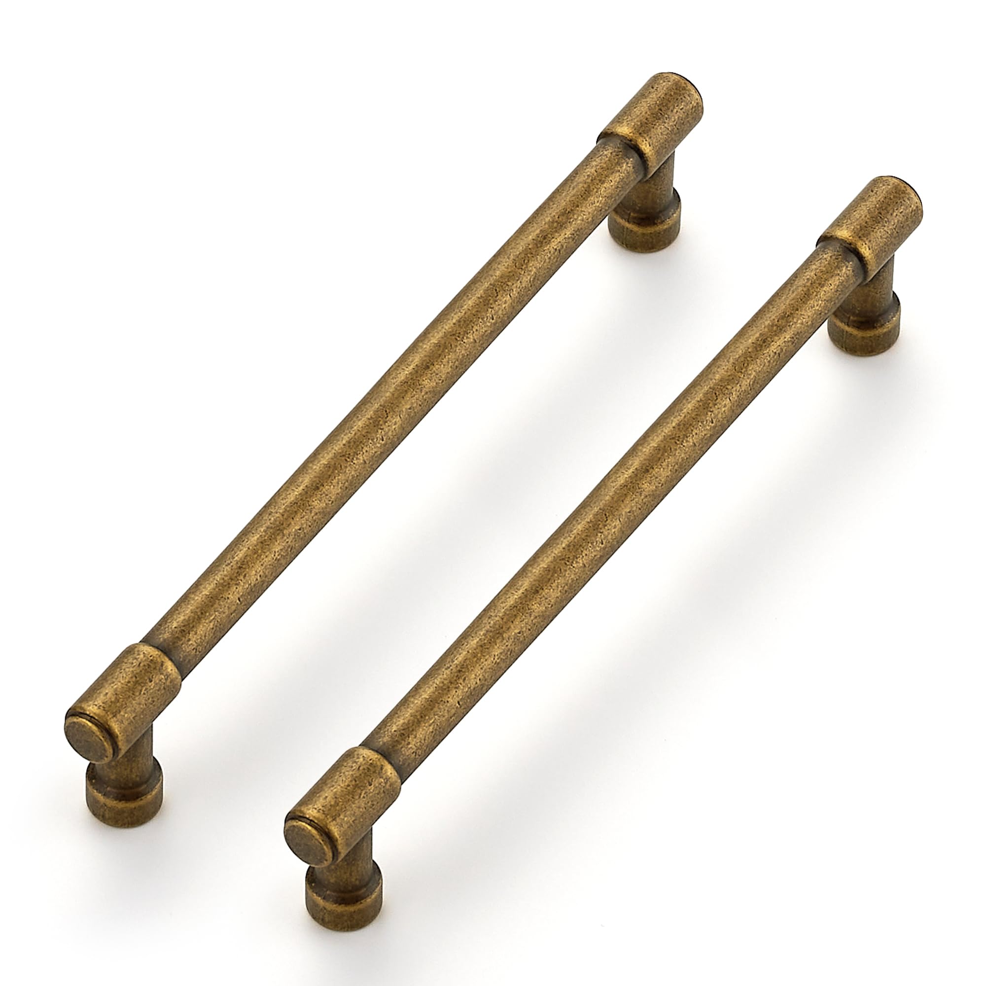 Ravinte Antique Brass Kitchen Pulls Cabinet Handles 6-1/4 Inch 10 Pack
