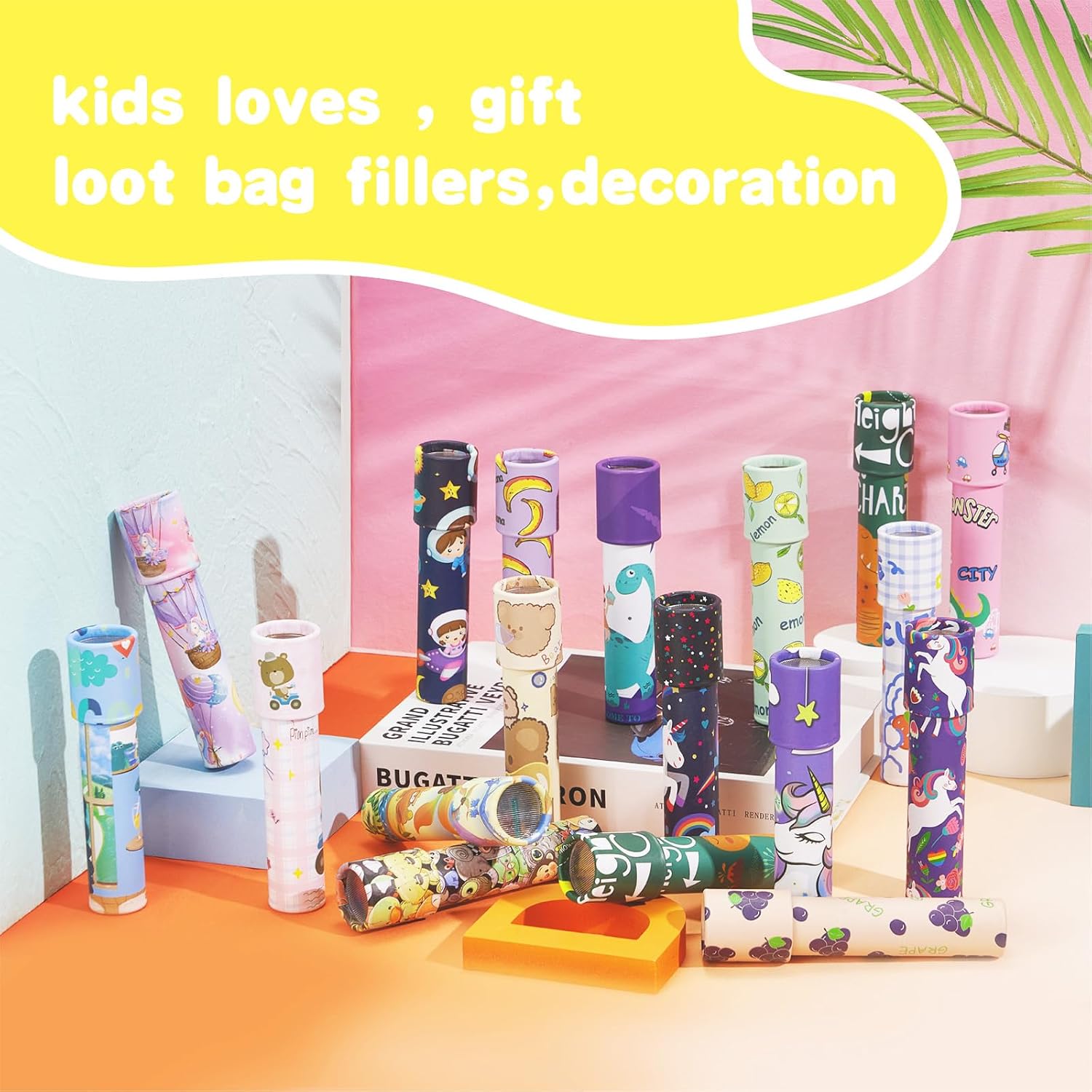 Kaleidoscopes Kid,School Classrooms Student Prize Rewards,Children Birthday Gifts Loot Bag Fillers,Goodie Bag Items Party Favors for Kids (12PCS)
