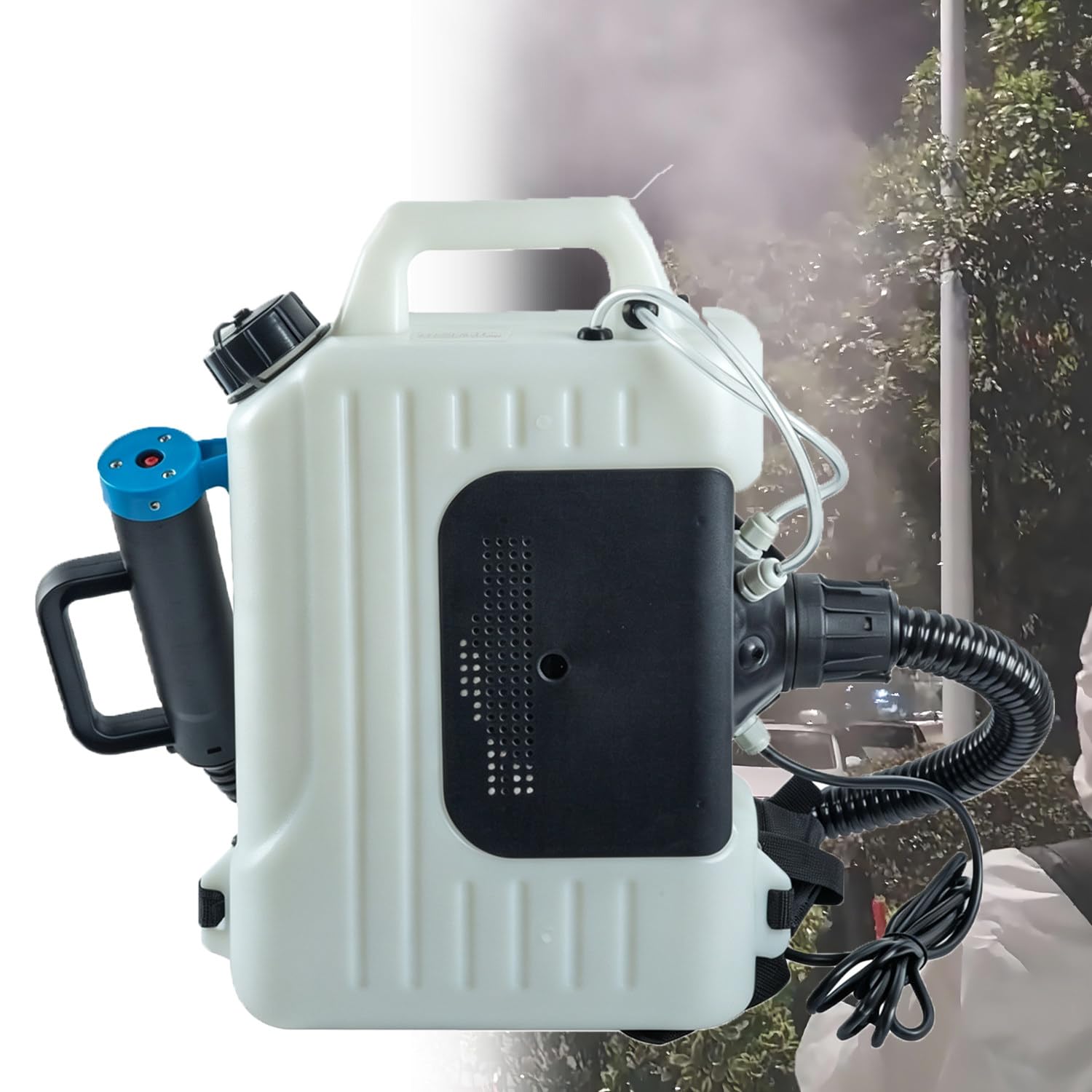 Máquina Pulverización Lugares Públicos Interiores,Blanquecino 10L | Atomizador Pulverizador Eléctrico Ulv,Tasa Atomización 450 Ml/Min,para Industrial Escuela Granja Hospital