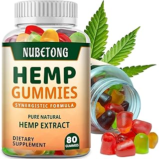 Hemp Gummies for Sleep, Anxiety, Pain High Potency Extra Strength Hemp Oil Extract Organic Edible Gummy Supplement for Adult Gummy