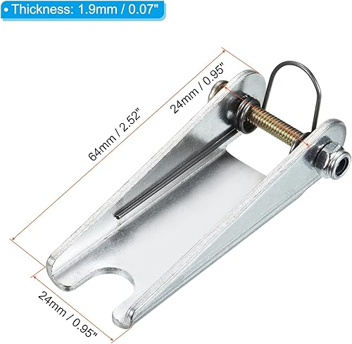 Miniatura 8 de PATIKIL Kit de pestillo de seguridad de gancho de 2.05 pulgadas, reemplazo de enganche de receptor de remolque de metal para remolque de gancho de