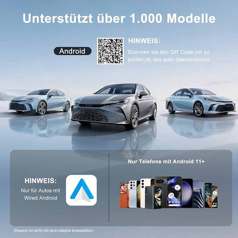 Adaptor wireless Android Auto Uniytriox pentru videoclipuri YouTube și TikTok, comutare rapidă, pentru telefoane cu Android 11 sau o versiune ulterioară