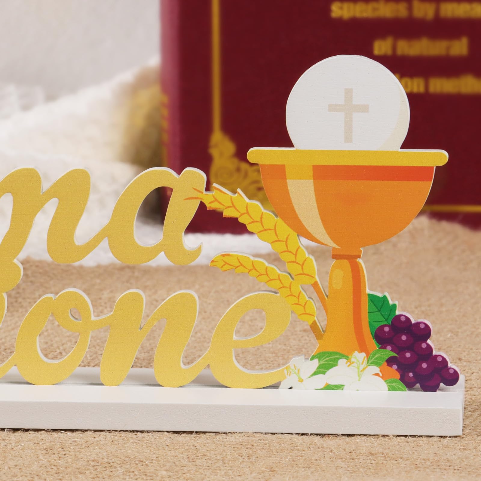 Calamita In Legno Sagoma Libro La Mia Comunione Segnaposto Matrimonio Battesimo Comunione Compleanno Decorazione Sacchetti