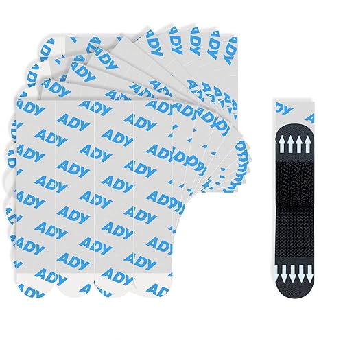 ADY Tiras para colgar cuadros de 32 libras, resistentes 40 pares, ganchos extraíbles sin daños, tiras adhesivas de repuesto para alquiler, tiras de