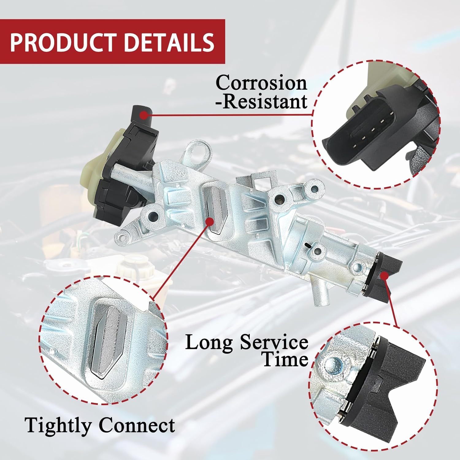 68054822AB Steering Column Switch Housing | for Dodge Caliber Nitro Avenger,for Chrysler PT Cruiser 200,for Jeep Liberty Patriot Wrangler Compass | Replaces 05057297AJ Ignition Lock Cylinder Shroud