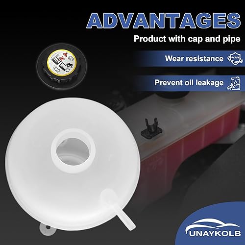 Miniatura 6 de Tanque de recuperación de refrigerante W/Cap para 2002 Land Rover Freelander Base para 2002-2005 HSE/S/SE PCF000012