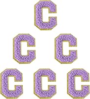 Vista 38 de 6 piezas de parches de letras de chenilla autoadhesivas, parches de letras preppy de 2 pulgadas para bolsos, ropa y sombreros, grandes pegatinas