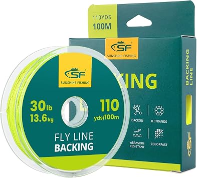 SF Fly Line Backing for Fly Fishing Braided 20/30LB Polyester Trout Salmon