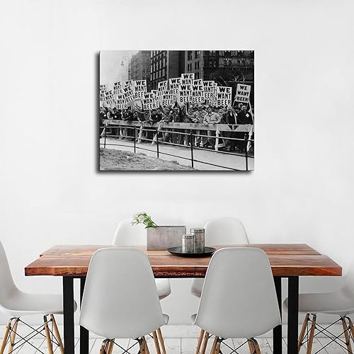 Miniatura 2 de MAiker Póster artístico retro de 1932 con texto en inglés We WANT BEER Protest Against Prohibition (1932 We WANT BEER Protest Against Prohibition)