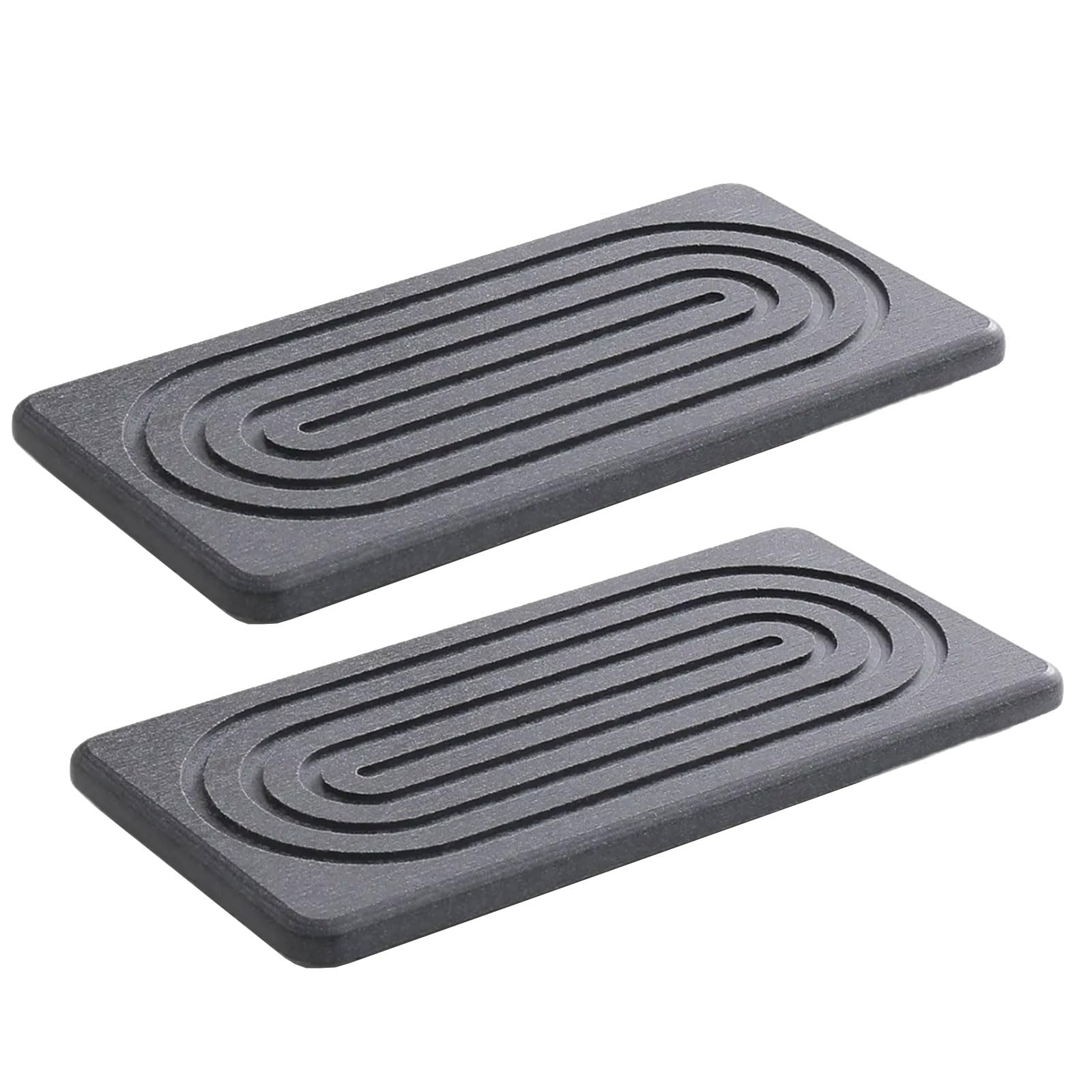2Pieces Natural Water Absorbing Stone Soap Holder Tray for Bathroom Countertop and Sink Organization Counter Top Absorbent Diatomite Soap