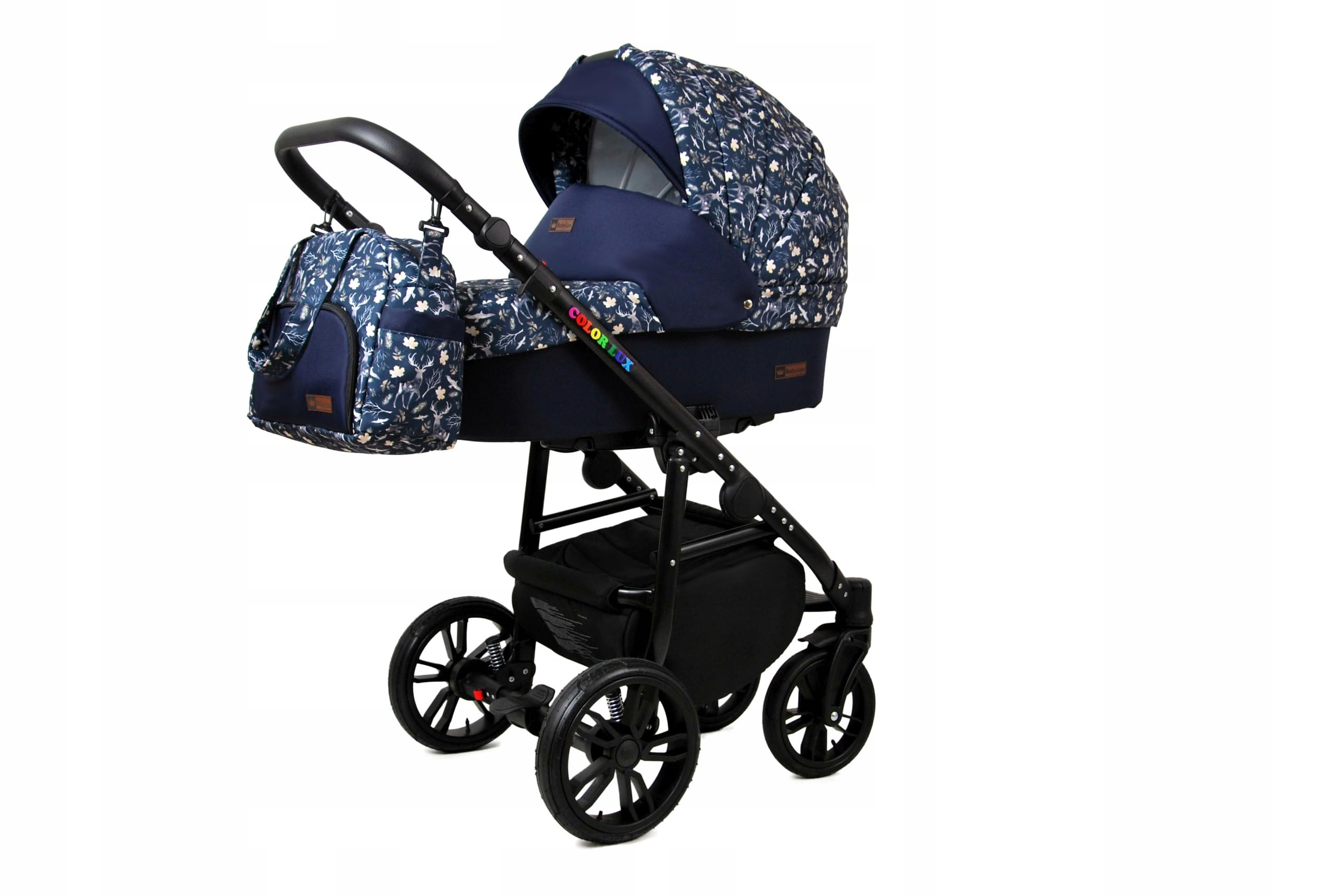 BabyLux® Carrito de Bebé Sistema de Viaje Set 3 en 1 - Color Lux - incl. Capazo, Silla de Paseo, Silla Coche - Cochecito - con Bolso cambiador, Cubierta para la lluvia, Mosquitera etc.
