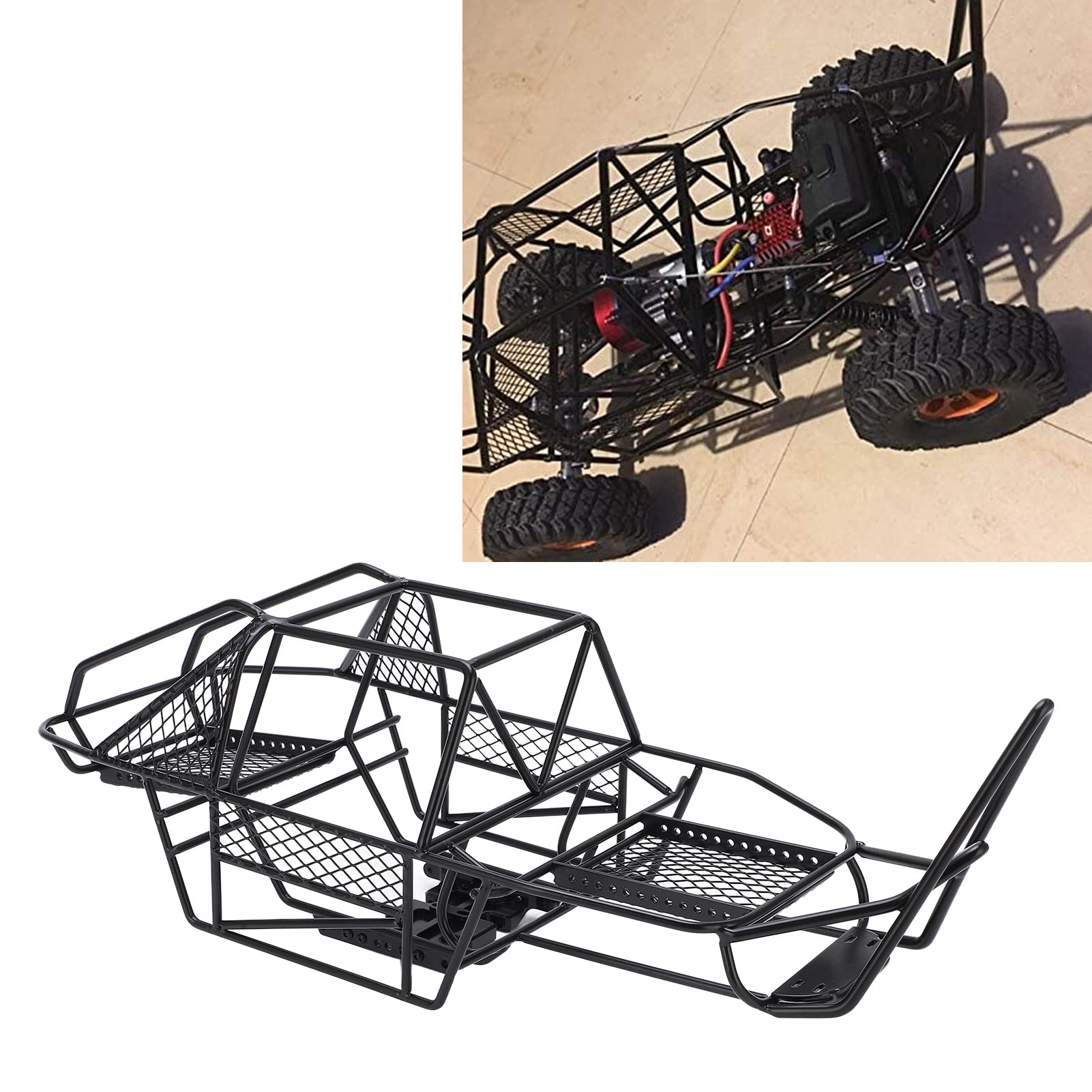 Klatka bezpieczeństwa RC Metalowa rama nadwozia Podwozie Rama pojazdu RC do konwersji samochodu RC w skali 1/10 Axial SCX10