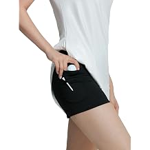 ACEGOLFS Slip Shorts for Women Under Dress Soft High Waist Shorties with Side Pockets Shorts Underneath for Golf Tennis