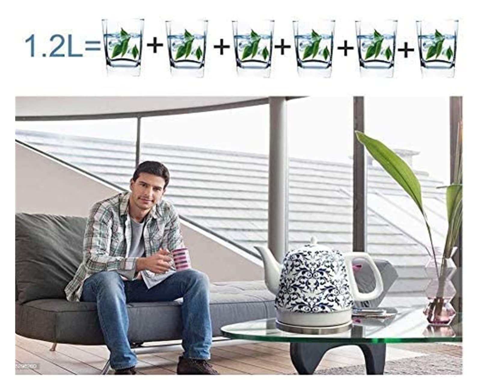 Hervidor eléctrico de café de preparación rápida, hervidor de Agua con Silbato, autoapagado, autoprotección en seco antiquemaduras, Termo de Temperatura Constante, Moda