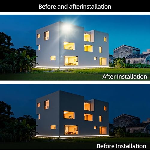 Miniatura 4 de Luces LED de inundación de 450 W para exteriores con enchufe, luces de seguridad ultra brillantes, IP66 impermeable, reflector exterior enchufable,