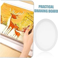 Vista 8 de 2 tableros ovalados de lona para pintar de algodón imprimado panel de lienzo ácido tableros de artista para profesionales, pintores de pasatiempos