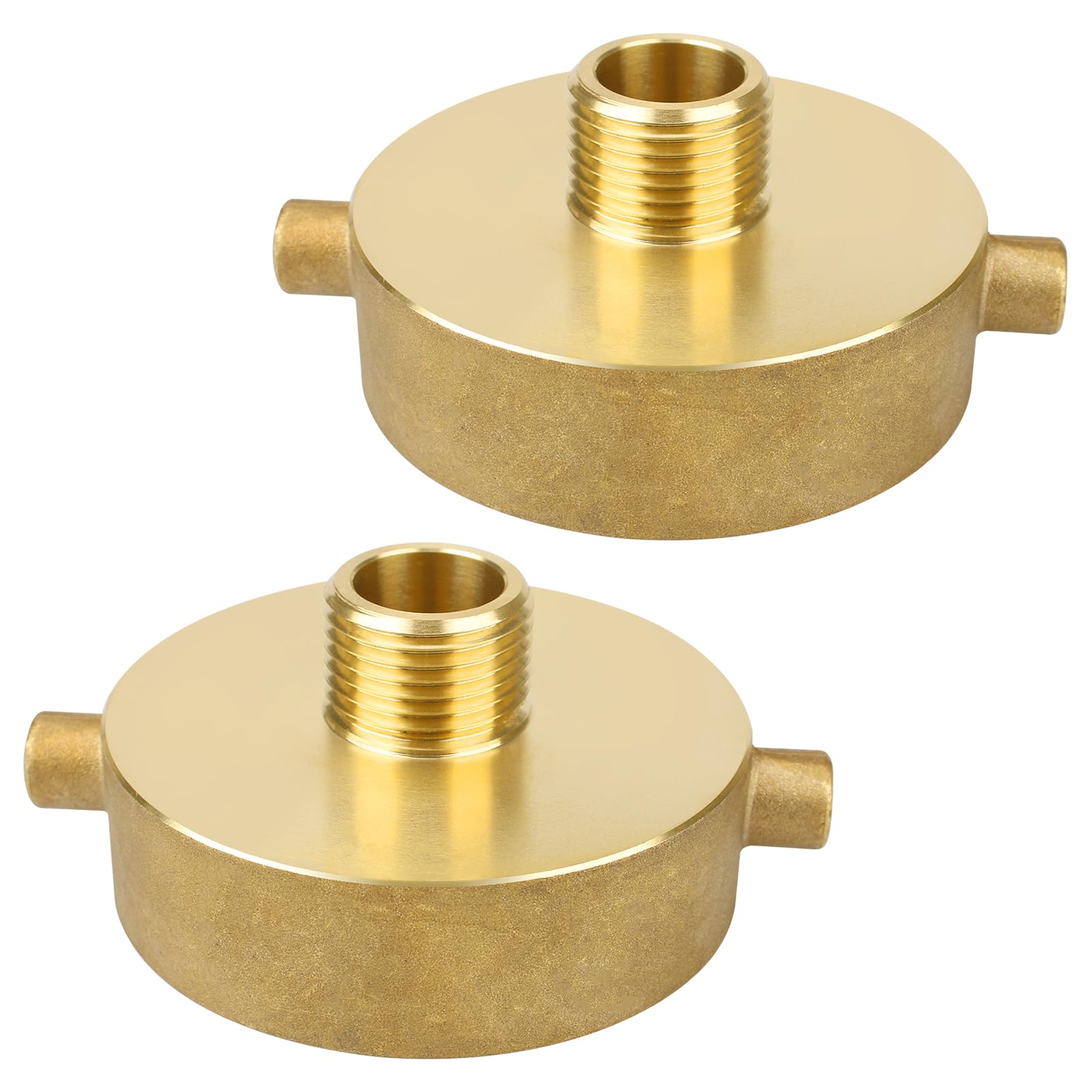 Adaptador de boca de incendios de latón de 2-1/2 pulgadas NST (NH) hembra x 3/4 pulgadas GHT macho manguera de jardín equipo de incendios de latón – Adaptador de manguera de hidrante con pasador para