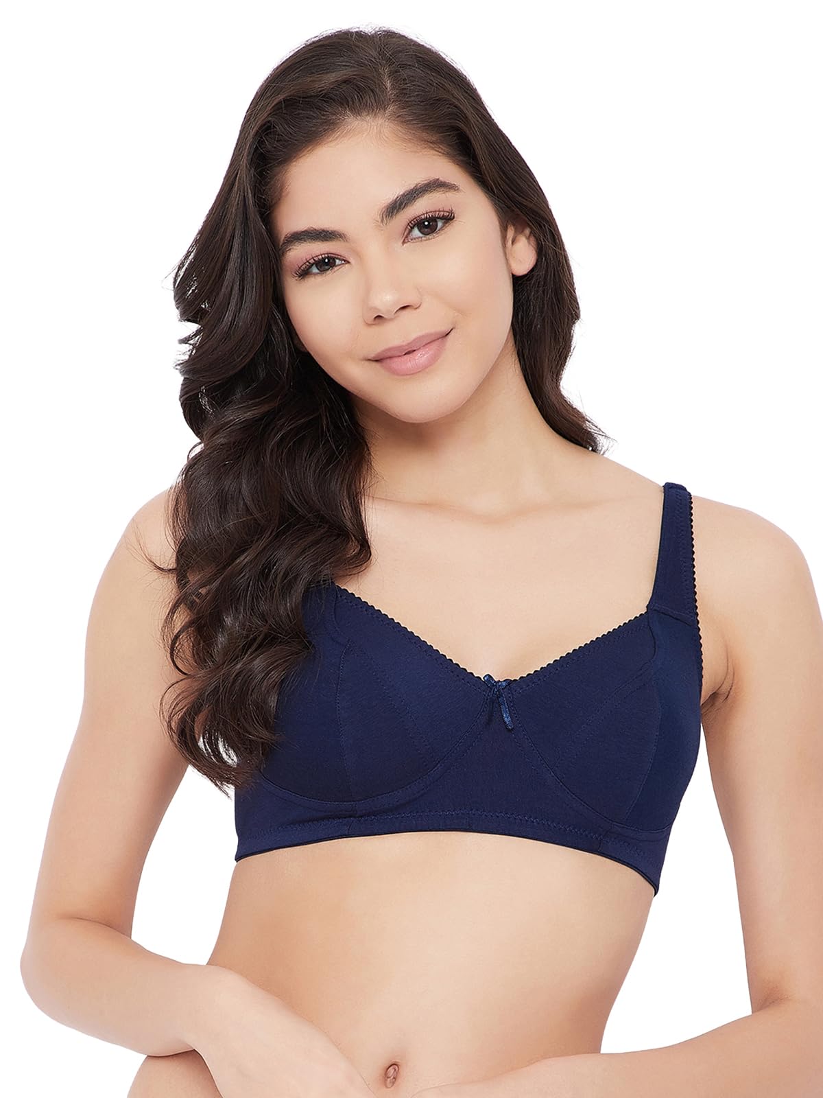 CloviaWomen's Cotton Non-Padded Wire Free Full Coverage Bra