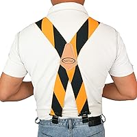 Vista 5 de MELOTOUGH Tirantes para hombre, totalmente elásticos, 2 pulgadas de ancho, tirantes de trabajo resistentes