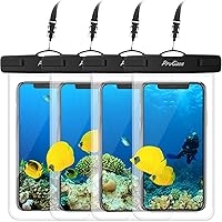 Vista 7 de ProCase Paquete de 4 bolsas impermeables para teléfono, bolsa seca para iPhone 16, 15, 14, 13, 12, 11 Pro Plus Max Mini Xs XR X 8 7, Galaxy S23 S22