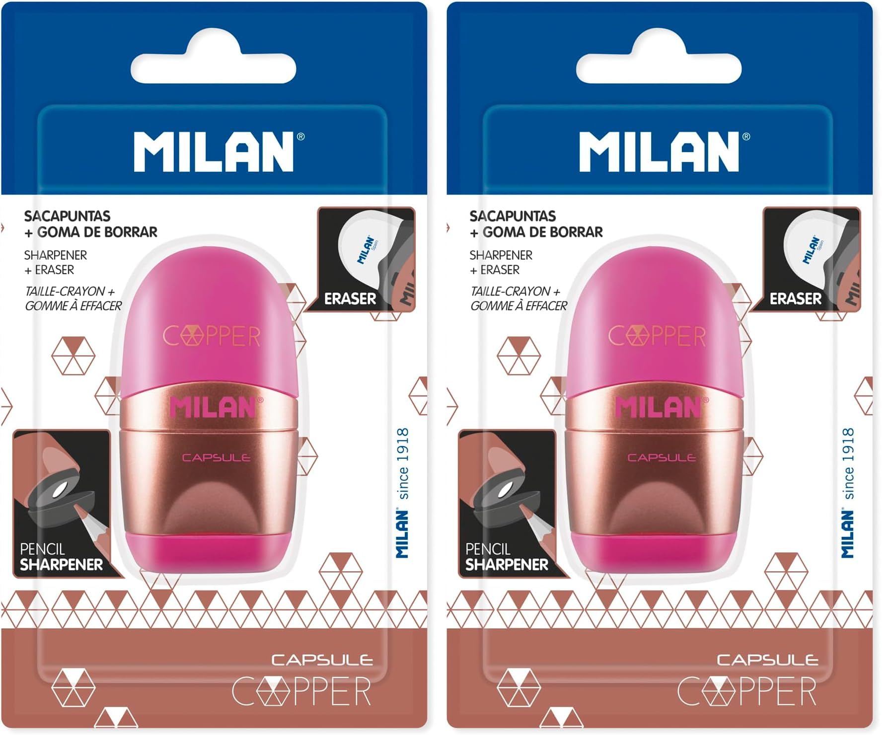 Milan Blister afilaborra Capsule Copper Rosa Nuevo (Paquete de 2) en oferta en Amazon