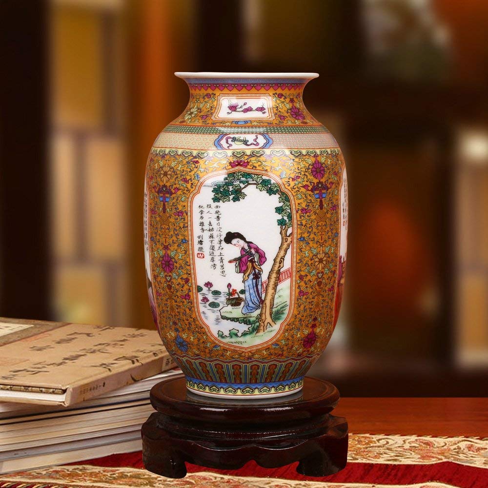 RWRAPS 1219 cm/Vaso in Ceramica Vaso Four Beauty Decorazione per la casa alla Moda/Verde Rosso Blu Arancione,D