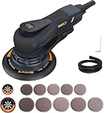 MAXXT Meuleuse électrique sans balais 350 W - Ponceuse orbitale 5.0 avec disques de 150 et 125 mm, fixation à trois points, 4000-10000 tr/min (6 niveaux), avec 20 feuilles abr - 1