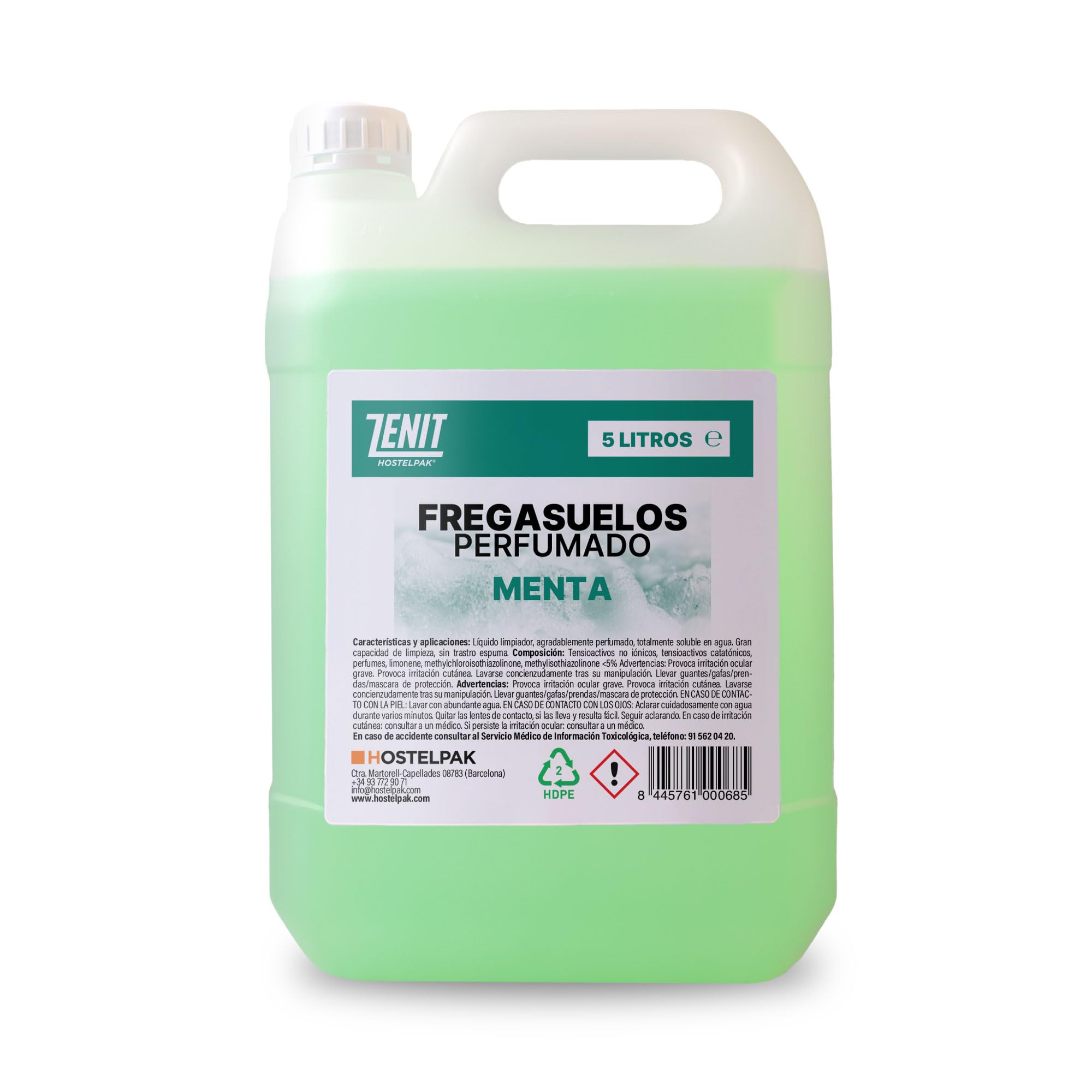 4 x 5 l – Nettoyeur de sol parfumé à la menthe poivrée professionnelle pour tous types de sols, arôme agréable et durable