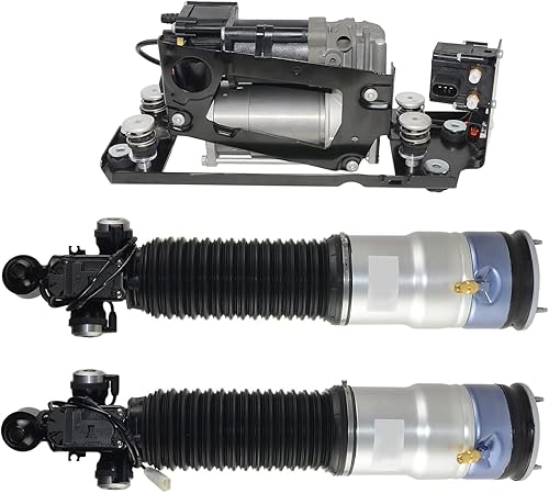 Miniatura 2 de Amortiguadores de aire trasero izquierdo y derecho con EDC 37126791675 + bomba de compresor de suspensión neumática 37206784137 repuesto para BMW