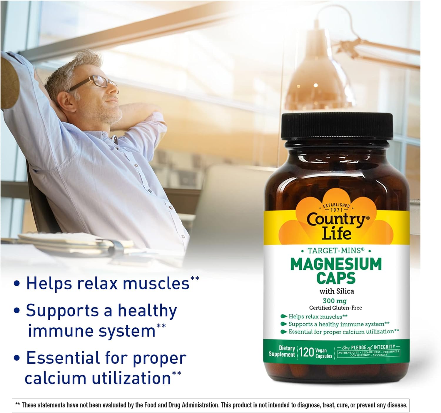 Target-Mins Magnesium with Silica 300 mg 120 Vegetarian Capsules