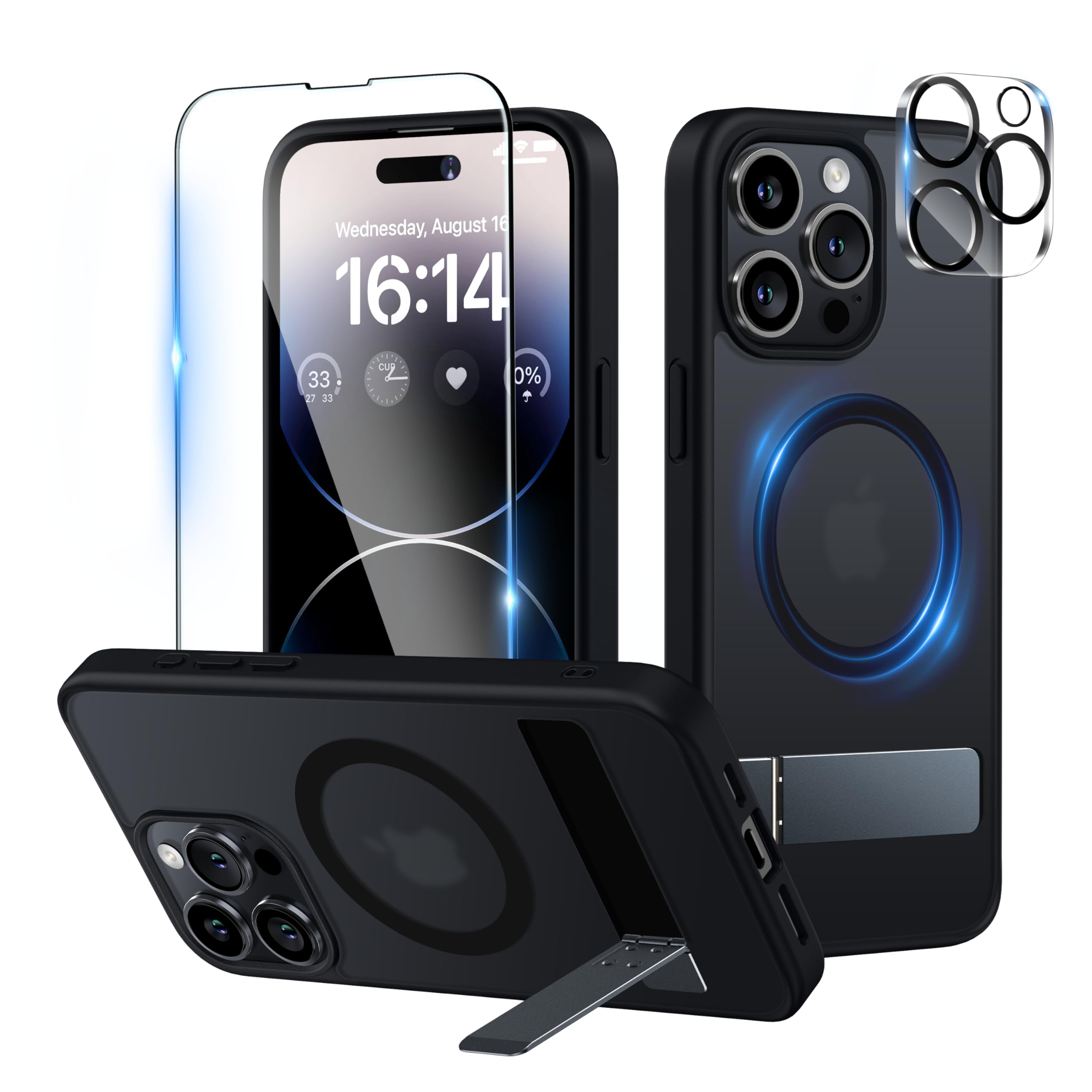 Coque iPhone 14 Pro Max protection militaire intégrale avec verre trempé et support - 8