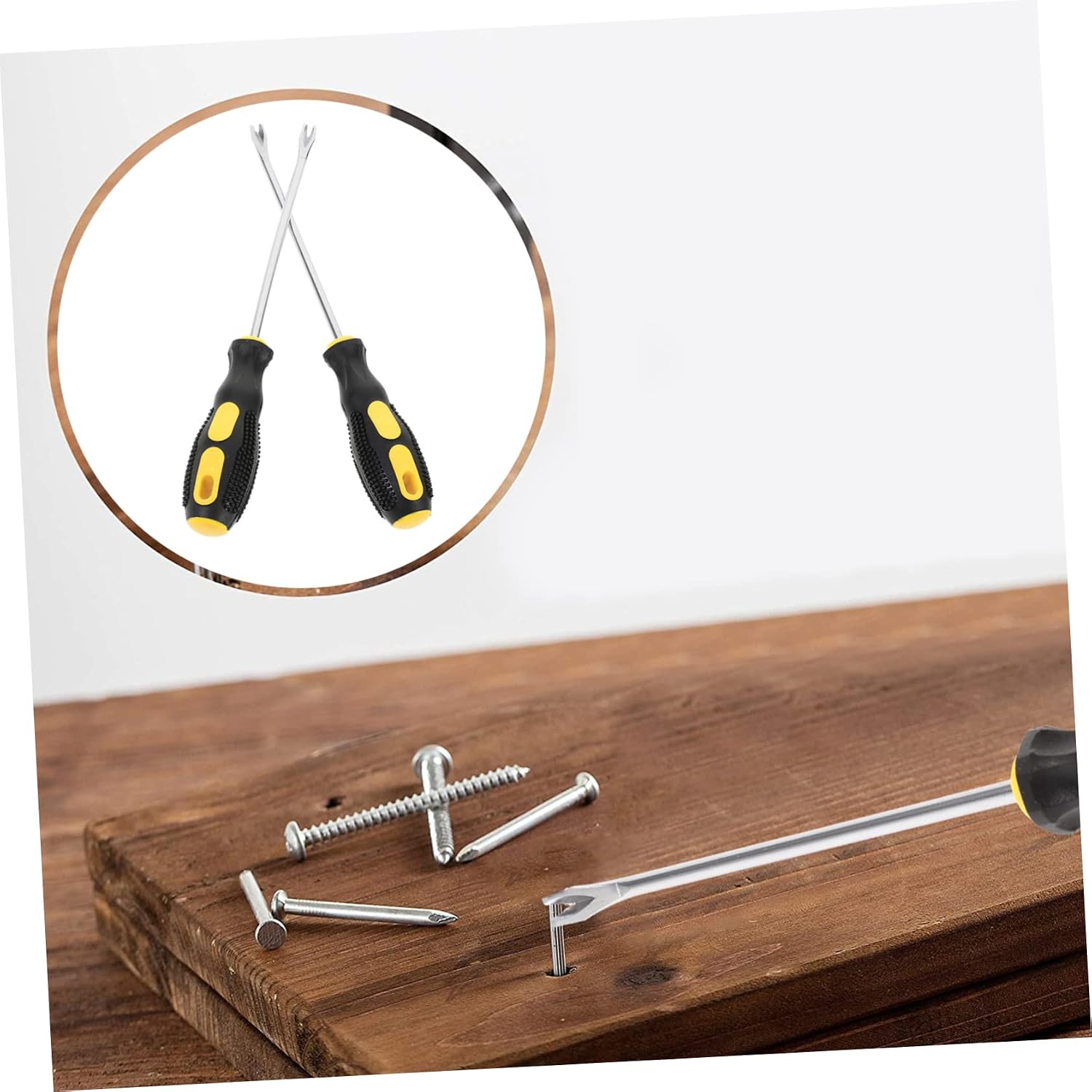 Vaguelly 2Pcs Handheld Nail Puller Tool Upholstery Tack Remover with Cut Design for Easy Removal of Staples and Nails for Carpenters and DIY Projects
