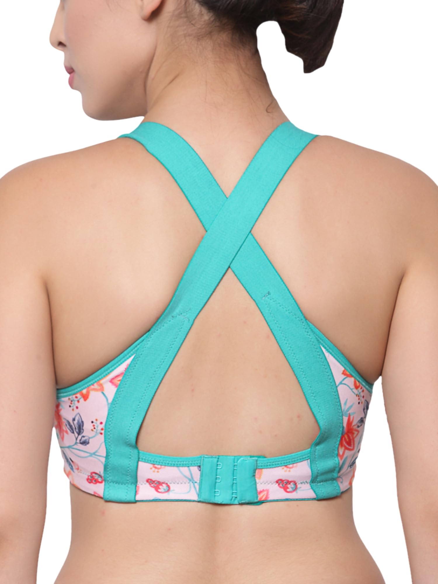 inner sense Sports Bra for Women Made with Organic Cotton and Bamboo I Adjustable Padded Bra for Women with Cross Back Strap I Wire Free Medium Impact Innerwear-picture-54