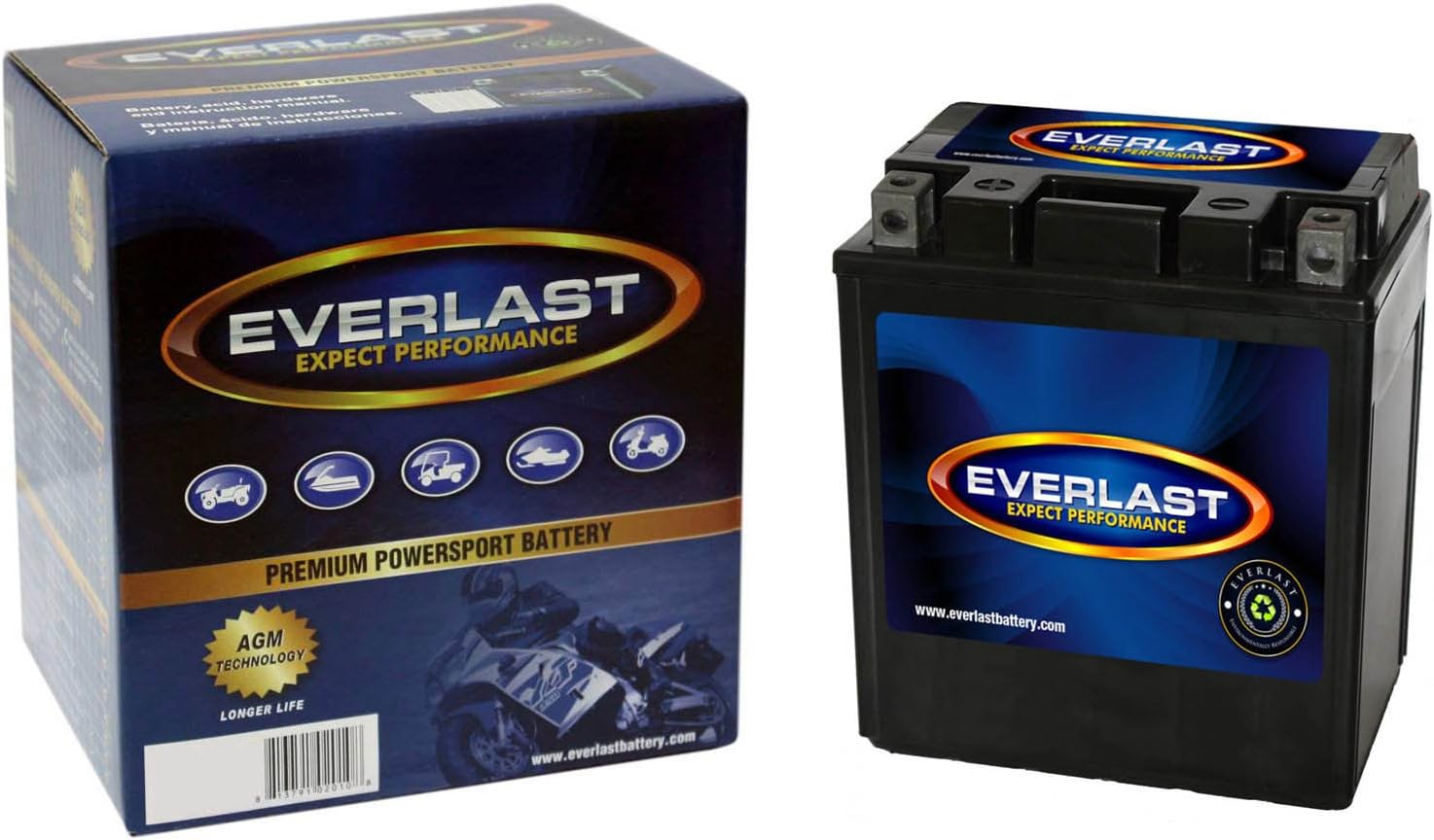 Battery - CTX14AH-BS - 12 Volt, AGM, Fresh Pack -5 1/4 L X 3 1/2 W X6 1/2 H