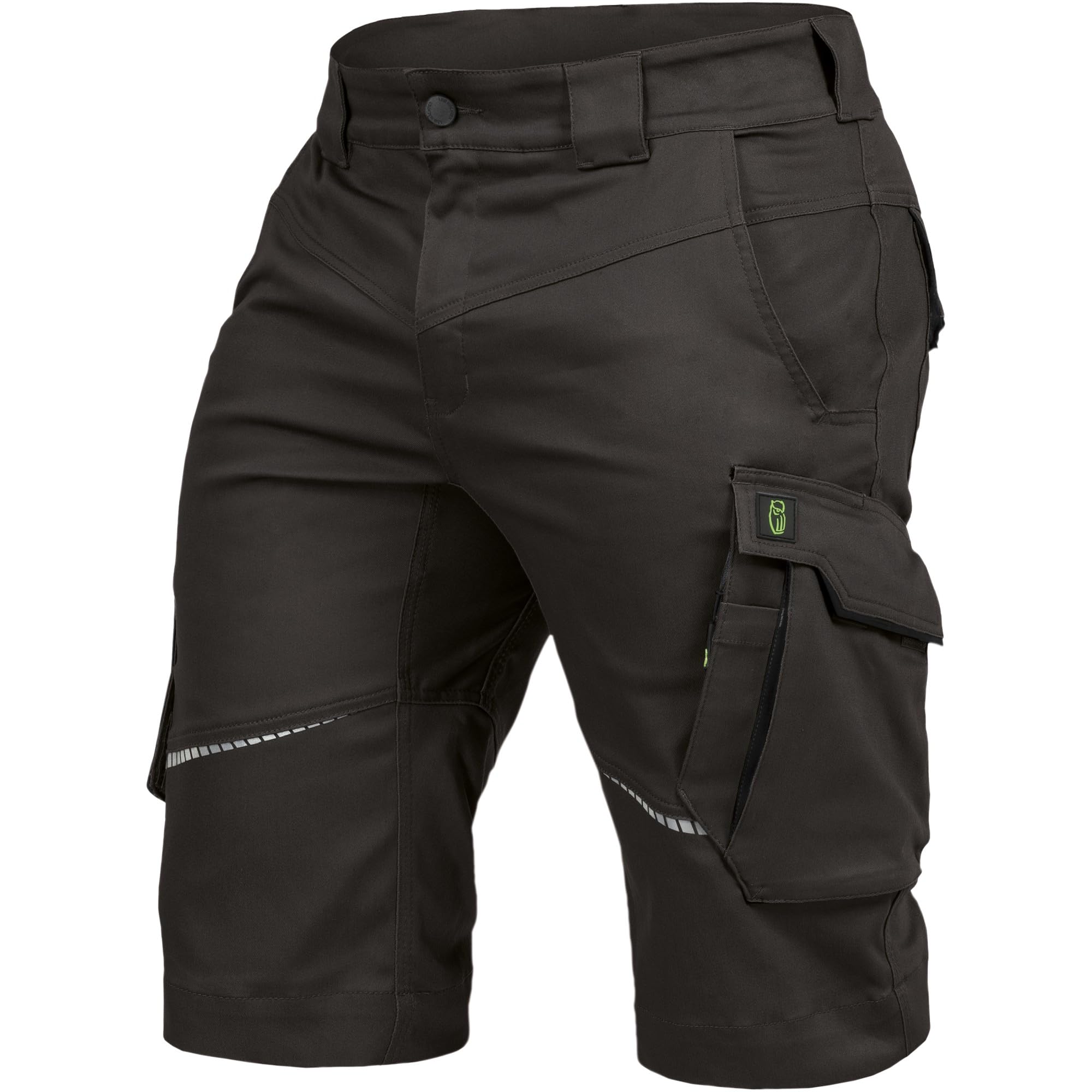 Leibwächter Arbeitsshorts Herren Flex Line Anthrazit – Größe 42 – Robuste Cargo Hose mit Taschen – Handwerker Shorts – Berufsbekleidung – Multifunktionshose mit Reflektoren