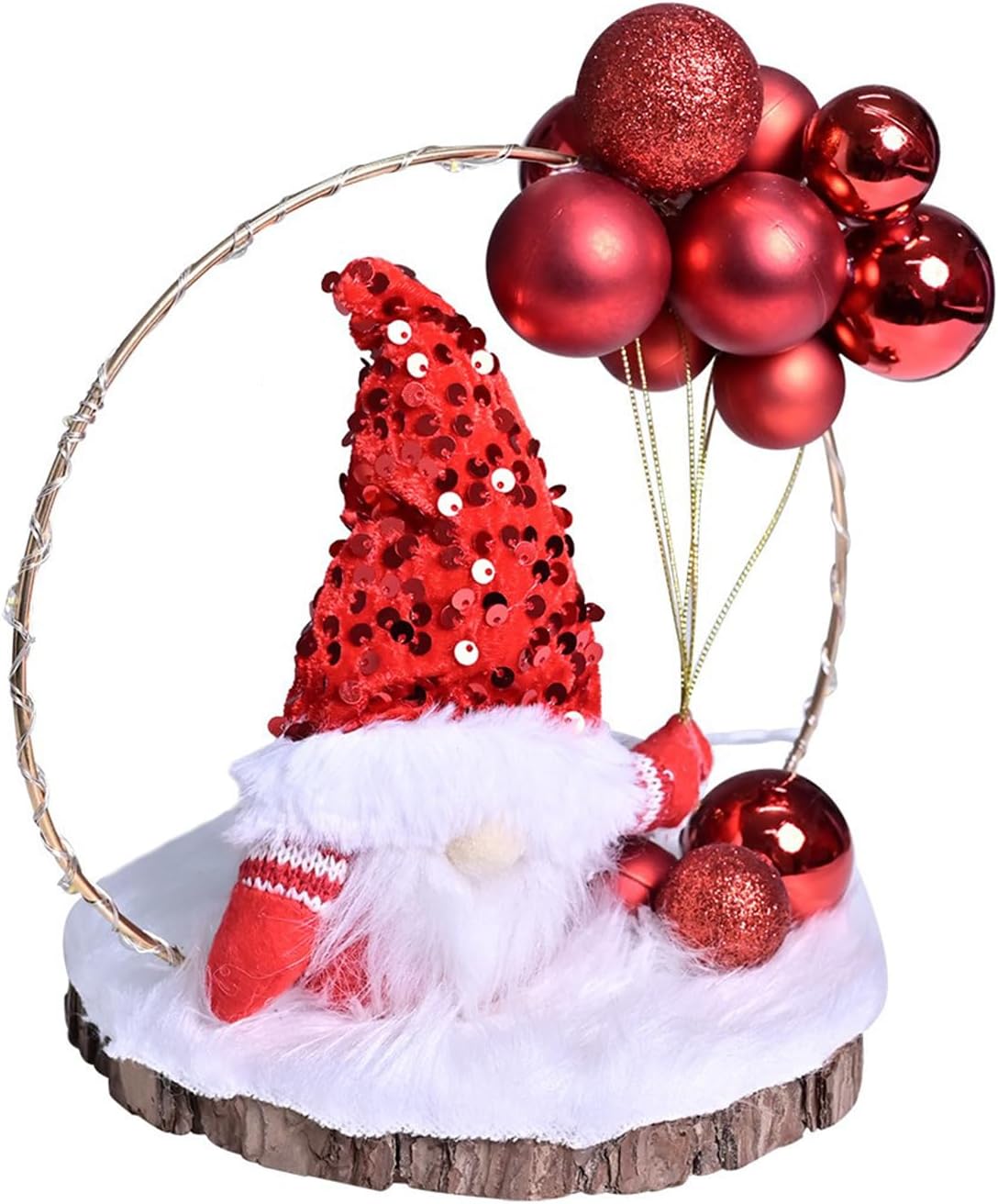MINGZHE Santa Claus Ornaments,Christmas Standing Santa Figurine Christmas Stuff Vintage Christmas Ornaments Christmas Table Decorations (Old Man Balloon)