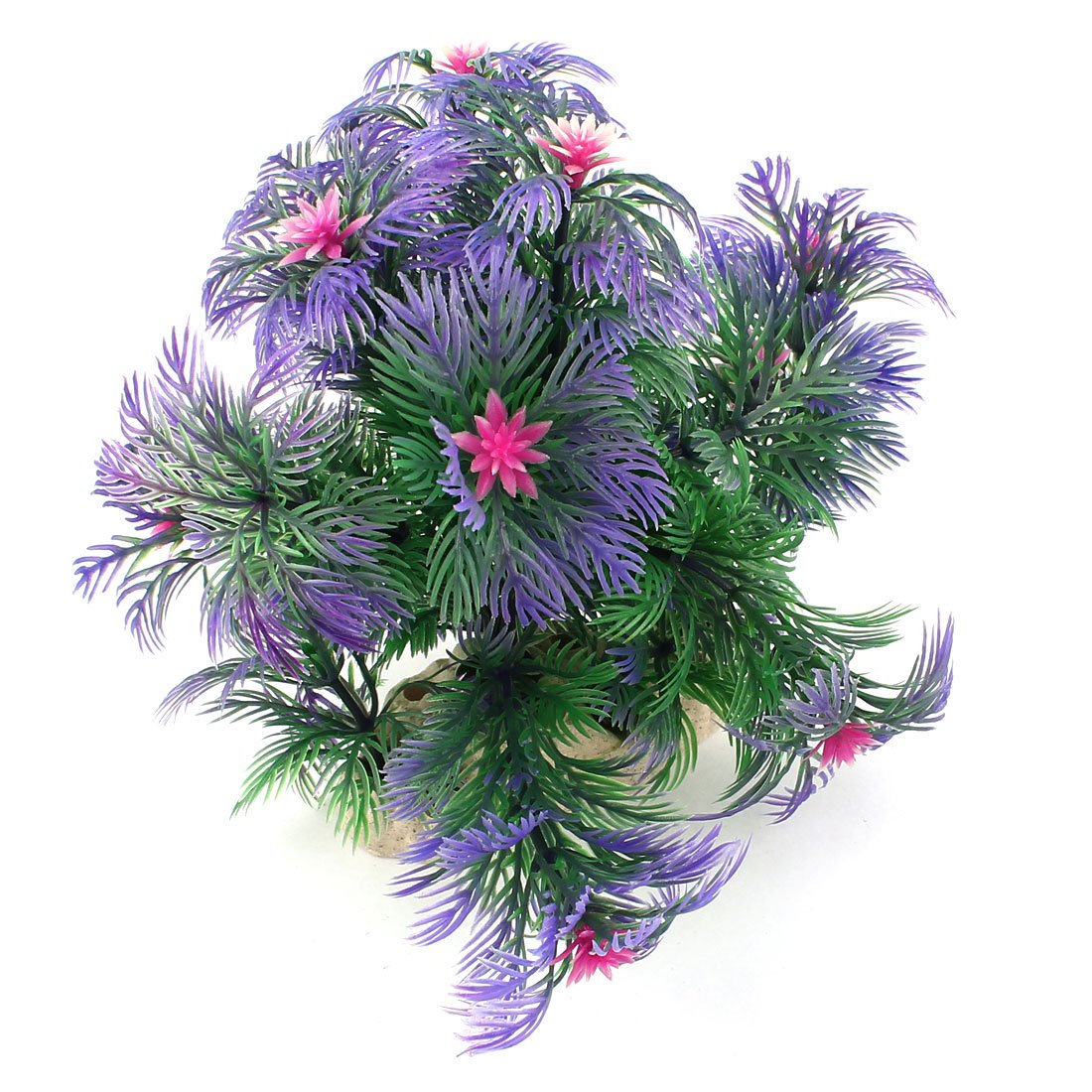 Qtqgoitem Fish Tank Artificial Pine Tree Bud Decor 15cm High Purple Pink (model: e23 050 438 845 1e2)