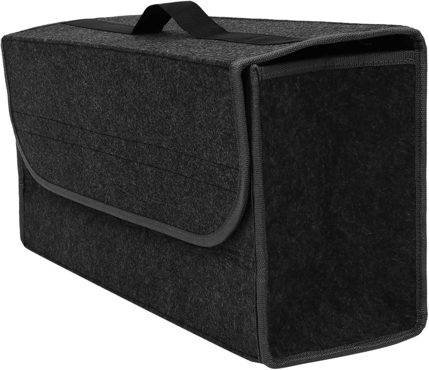 1pc Car Trunk Organizer Large Capacity Collapsible Storage Case for Auto Felt Material Practical Trunk Storage Holder for Car and Home Use