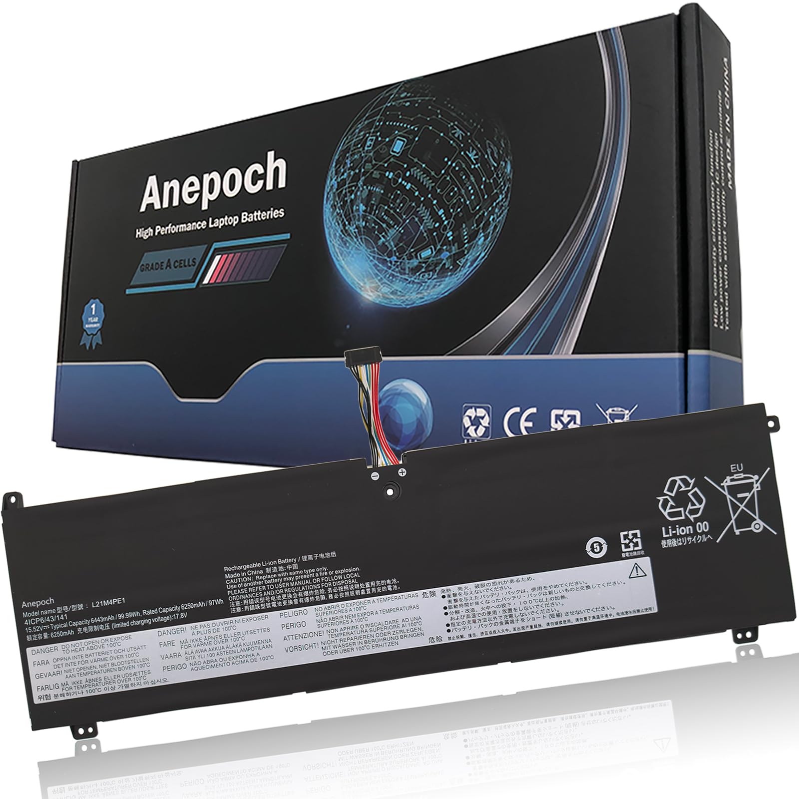 Amazon.com: Anepoch L21M4PE1 Laptop battery Replacement for Lenovo