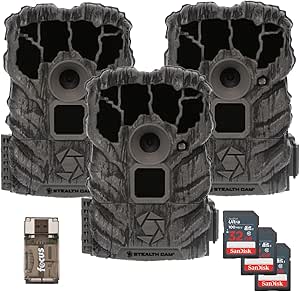 Stealth Cam Browtine 14MP Trail Camera Bundle with 32GB Memory Card (3-Pack) and Card Reader (3-Pack) (5 Items) asin的图片