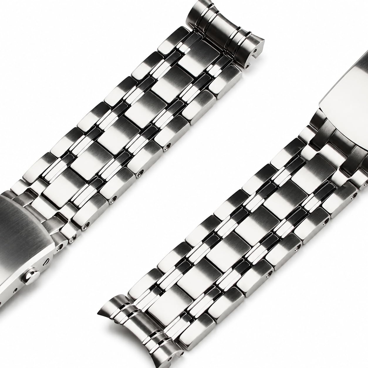 Stal Nierdzewna Pasek do Zegarka Bransoleta Metalowa 20mm 22mm Zamiennik Zakrzywione Końce Szczotkowane Profesjonalne Ogniwa Design for OMEGA Seamaster Diver 300M