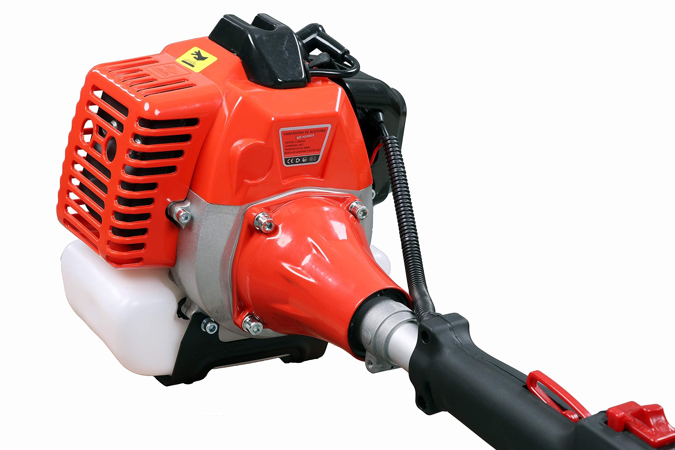 BRACOG -Vareador de Aceitunas a Gasolina HJV0033, Vareador Olivos Profesional (Motor 2T, 850kw). Herramienta Gasolina para Jardín, Césped.