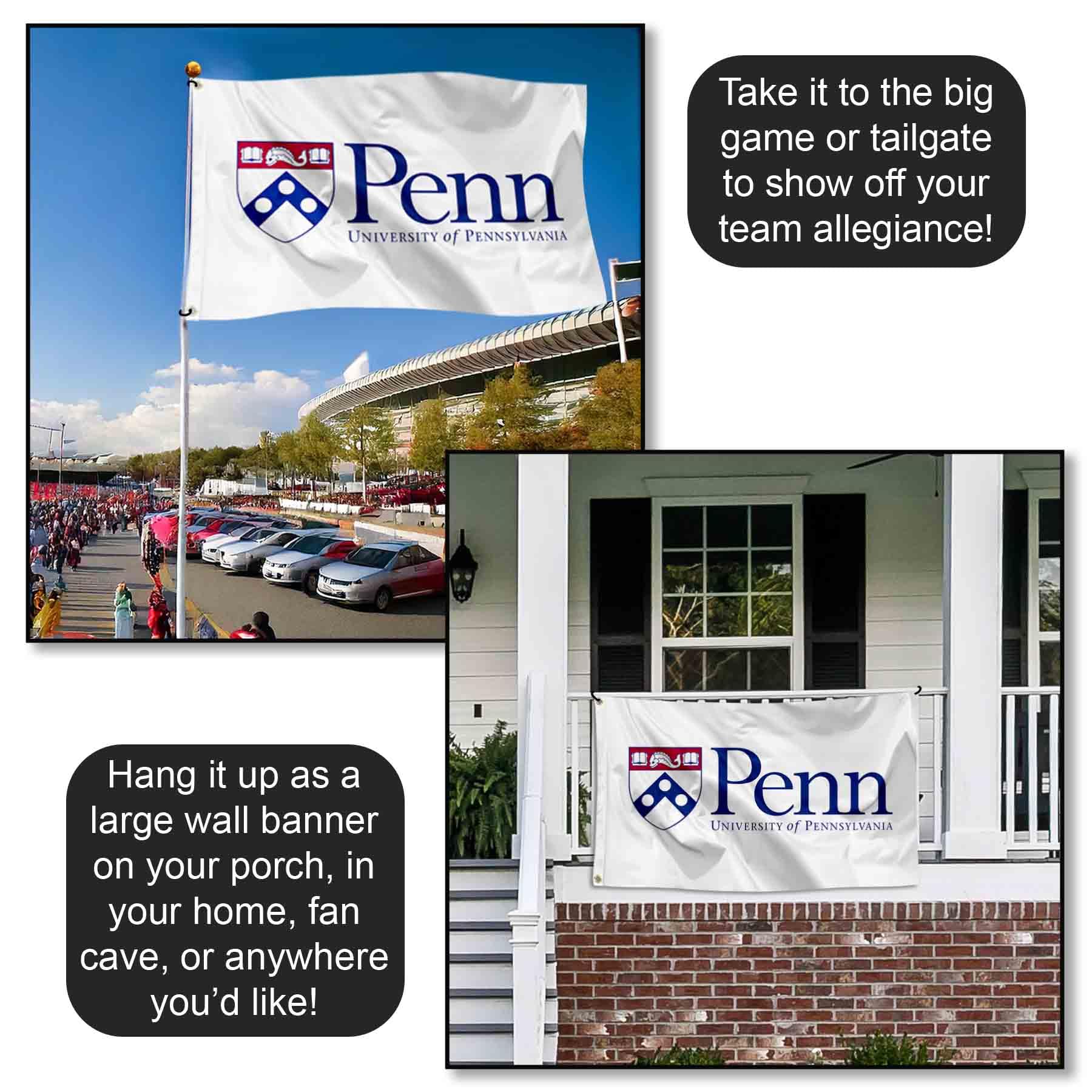 Amazon.com : Penn Quakers White Flag : Sports & Outdoors