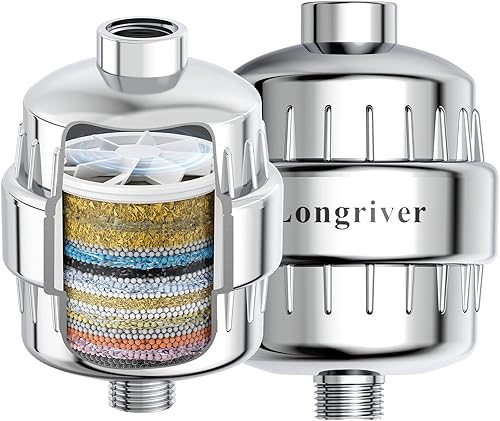 R7 Filtro de Ducha de Alta Capacidad Filtro de Agua de Ducha para Agua Dura 99.99% Elimina Cloro, Metales Pesados, Suavizante de Agua de Ducha,