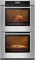 Vista 1 de Empava Horno Eléctrico de Doble Pared de 30 pulgadas Combo de Freidora de Aire Horno de Convección Empotrado 10 Funciones de Cocción con Pantalla