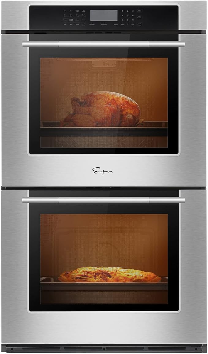 Empava 30 Electric Double Wall Oven Air Fryer Combo Empava 30 Electric Double Wall Oven Air Fryer Combo