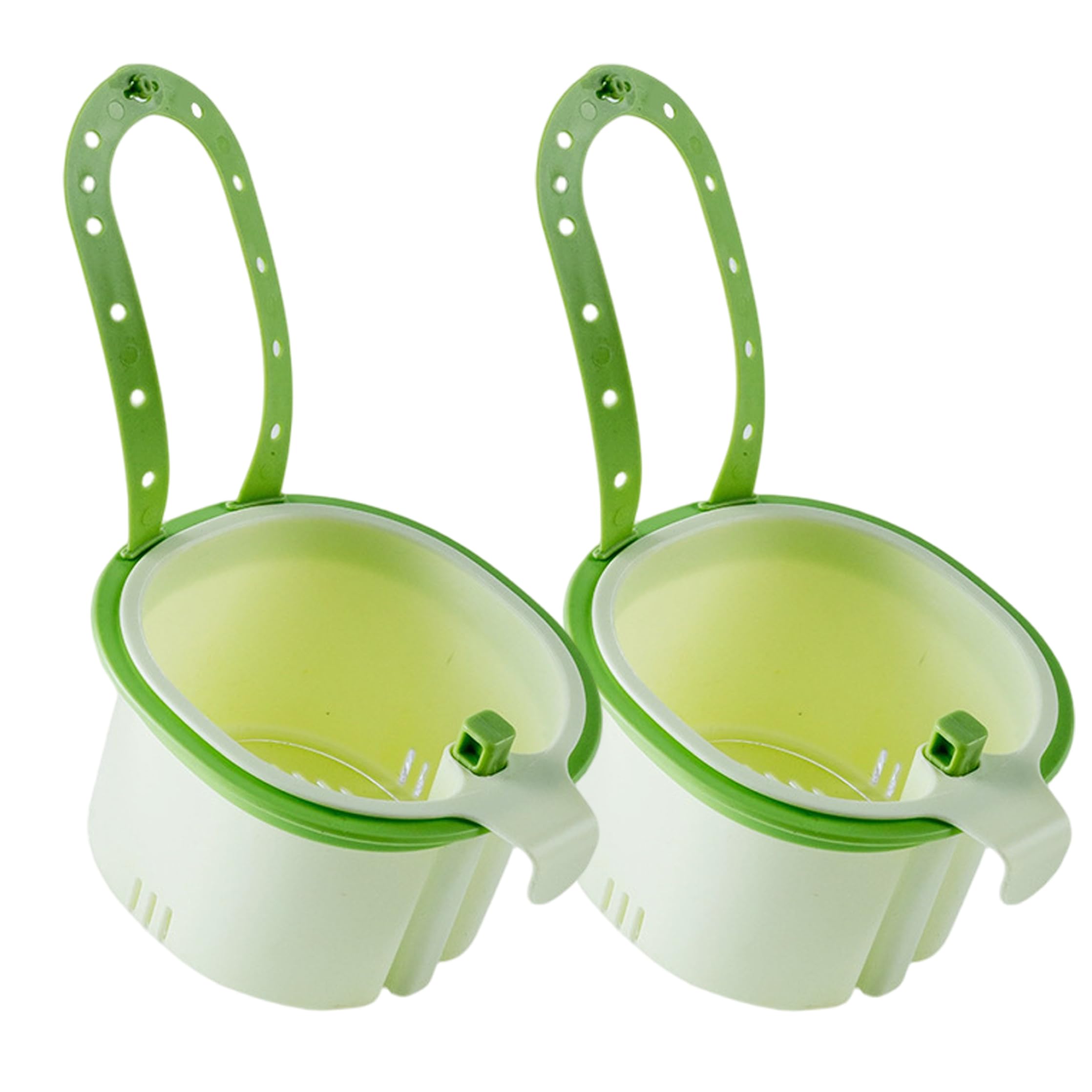 2PCS Kitchen Sink Strainer Basket, Hanging Detachable Sink Filter Basket with Press Dump, Light Green Strainer, Kitchen Filter, Hanging Detachable, Press Dump Ba
