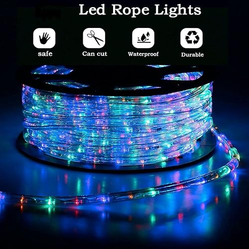 Miniatura 2 de Tira de luces LED para exteriores, tira de luces LED de 100 pies para exteriores, impermeable, iluminación decorativa para interiorexterior,